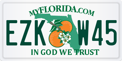 FL license plate EZKW45