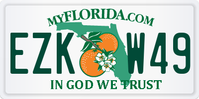 FL license plate EZKW49