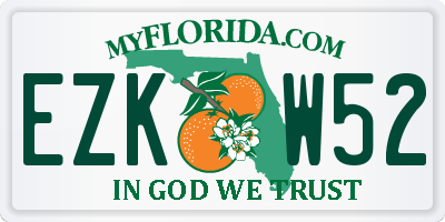 FL license plate EZKW52