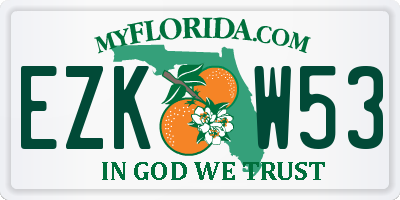 FL license plate EZKW53