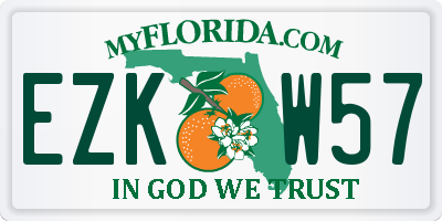 FL license plate EZKW57