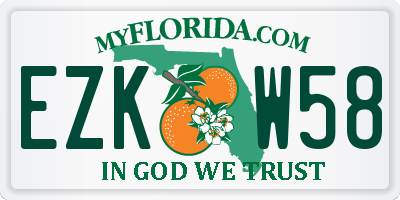 FL license plate EZKW58