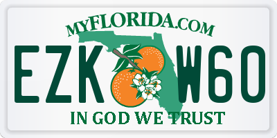 FL license plate EZKW60