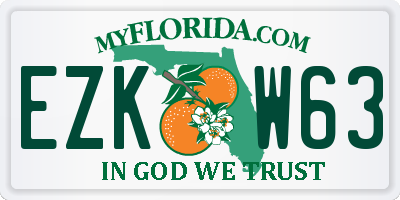 FL license plate EZKW63