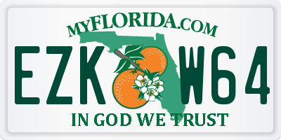 FL license plate EZKW64