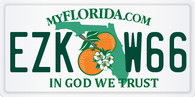 FL license plate EZKW66