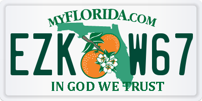 FL license plate EZKW67