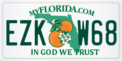 FL license plate EZKW68