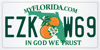 FL license plate EZKW69