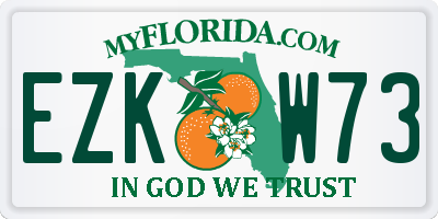 FL license plate EZKW73