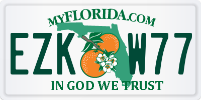 FL license plate EZKW77