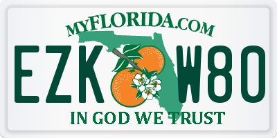 FL license plate EZKW80