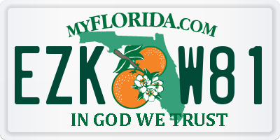 FL license plate EZKW81