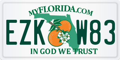 FL license plate EZKW83