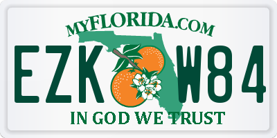 FL license plate EZKW84