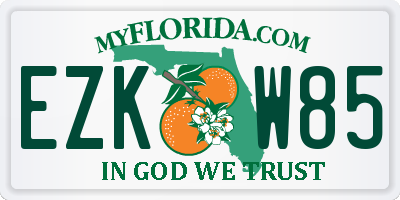 FL license plate EZKW85