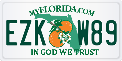 FL license plate EZKW89