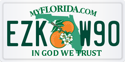 FL license plate EZKW90