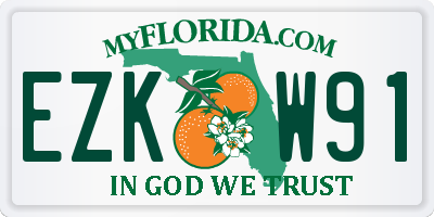 FL license plate EZKW91