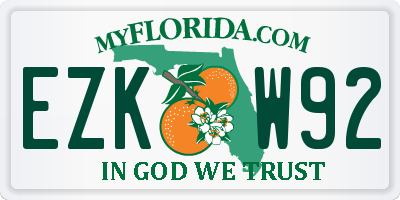 FL license plate EZKW92