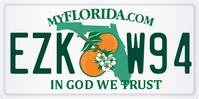 FL license plate EZKW94