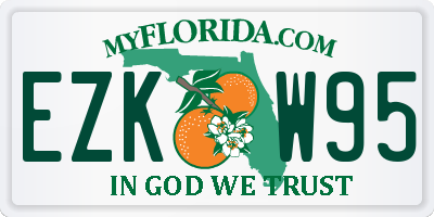 FL license plate EZKW95