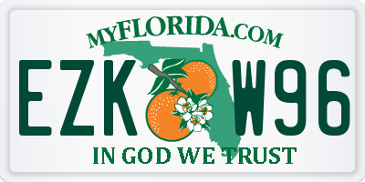 FL license plate EZKW96