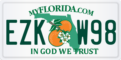 FL license plate EZKW98