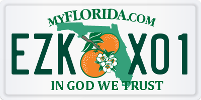 FL license plate EZKX01