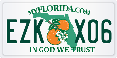 FL license plate EZKX06