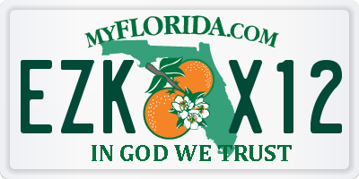 FL license plate EZKX12