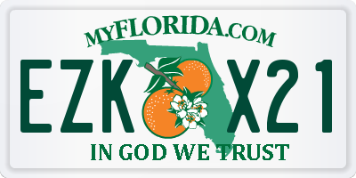 FL license plate EZKX21