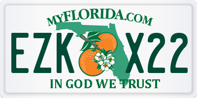 FL license plate EZKX22