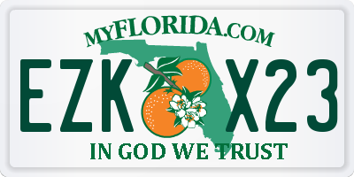 FL license plate EZKX23