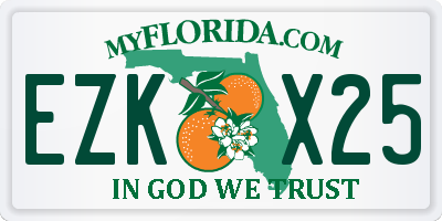 FL license plate EZKX25