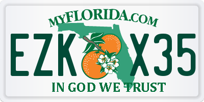 FL license plate EZKX35