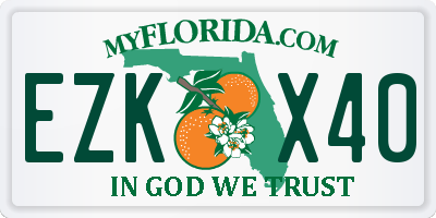 FL license plate EZKX40