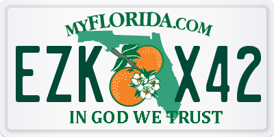 FL license plate EZKX42