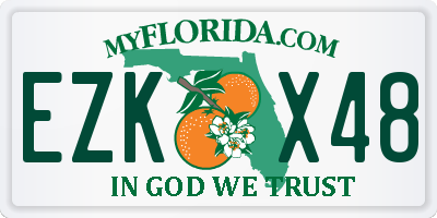 FL license plate EZKX48