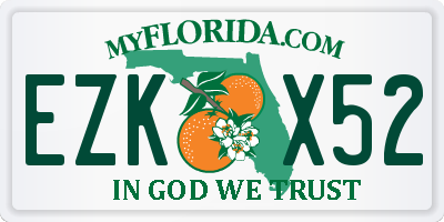 FL license plate EZKX52