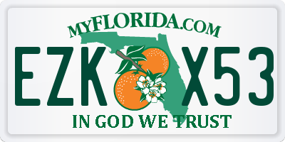 FL license plate EZKX53