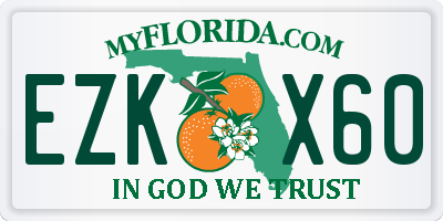 FL license plate EZKX60