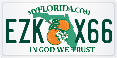 FL license plate EZKX66