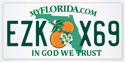 FL license plate EZKX69