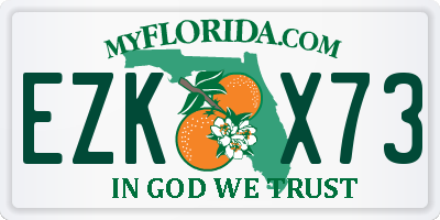 FL license plate EZKX73