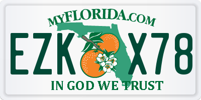 FL license plate EZKX78