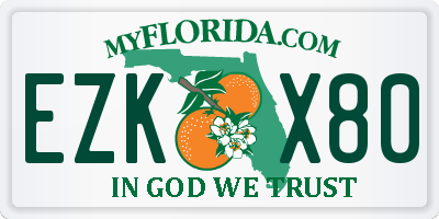 FL license plate EZKX80