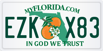 FL license plate EZKX83