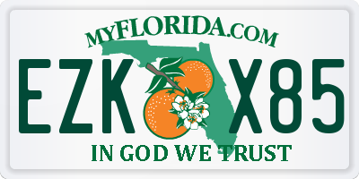 FL license plate EZKX85