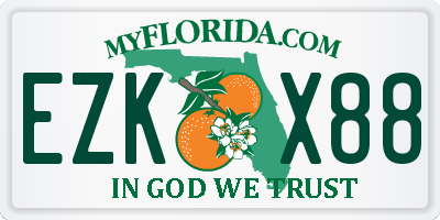 FL license plate EZKX88